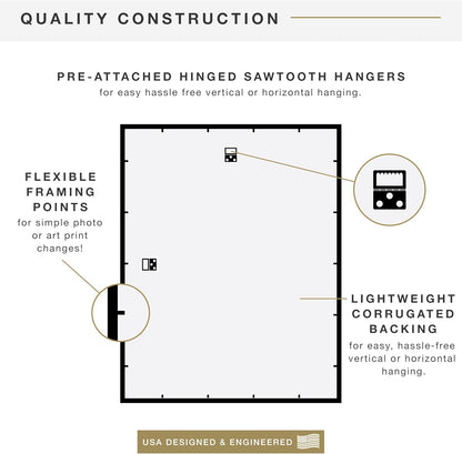 MCS Trendsetter 24x36 Poster Frame Black High-Gloss, Vertical & Horizontal Wall Hanging Large Picture Frame for Photos, Posters & Art Prints (1-Pack)