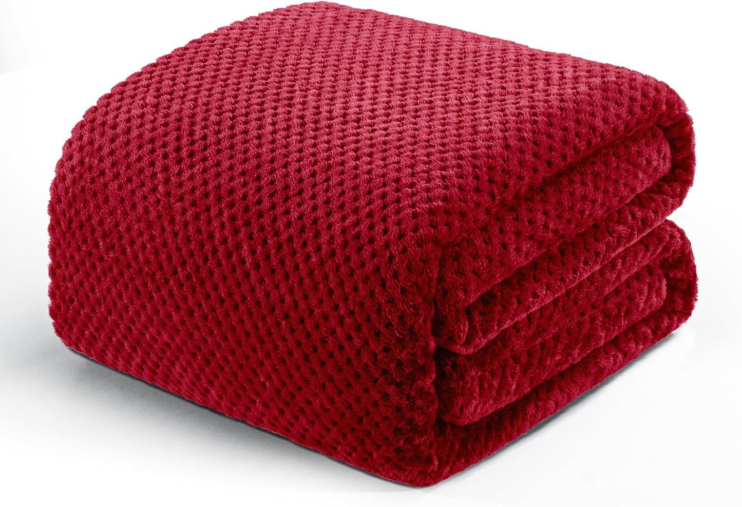 Exclusivo Mezcla Fleece Throw Blanket Extra Large, Super Soft and Warm Blankets for Couch, Sofa and Bed Waffle Textured, Cozy, Fuzzy and Lightweight (Slate Blue, 50x70 Inches)