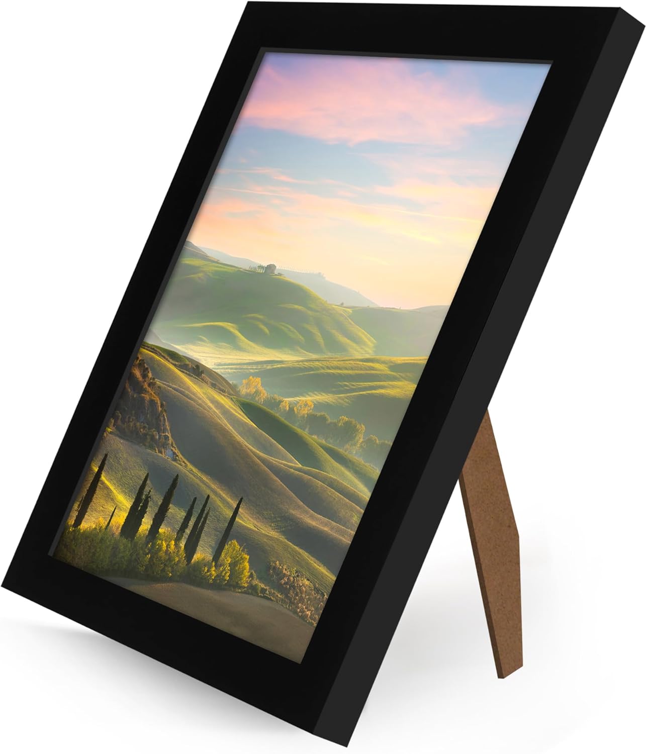Americanflat 12x18 Poster Frame with Shatter-Resistant Glass - Signature Collection - Gallery-Style Frames Made of Engineered Wood - Photo Frame for Wall Display - Black - Colors B