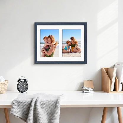 DUENPY 14x26 Collage Picture Frame 4x6 Collage Picture Frame Displays Twelve 4x6 inch Photos Available Horizontal Wall Mounting Display and Vertical Black - Colors B