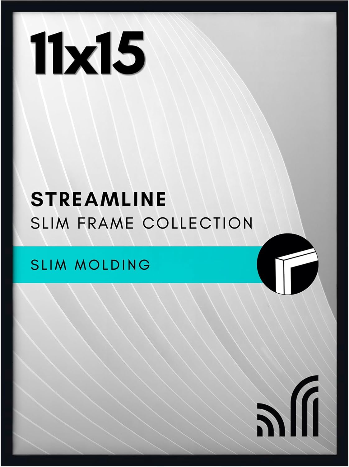 Americanflat 24x36 Poster Frame with Polished Plexiglass - Streamline Collection - Thin Border Picture Frame for Wall Display - Hanging Hardware Included - Black - Colors C