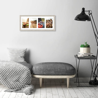 Americanflat 4x6 Collage Picture Frame with Shatter-Resistant Glass - Fits Five 4x6 Photos or Use as One 11x14 Picture Frame - Signature Collection - Collage Frames for Wall Display - Black
