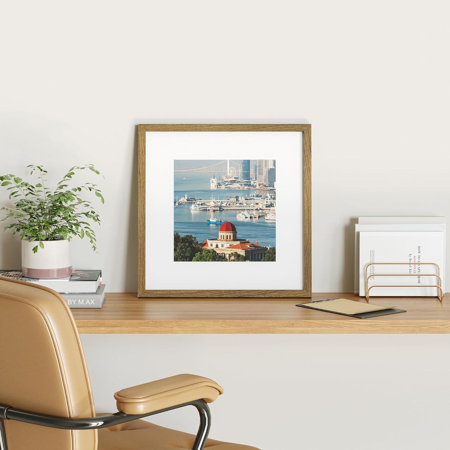 12x12 Picture Frame Set of 9, Display Pictures 8x8 with Mat or 12x12 without Mat, Multi Collage Gallery Square Photo Frames for Wall or Tabletop, Black
