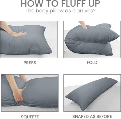 Utopia Bedding Full Body Pillow for Adults (White, 20 x 54 Inch), Long Pillow Insert for Sleeping, Ideal for Side Sleepers