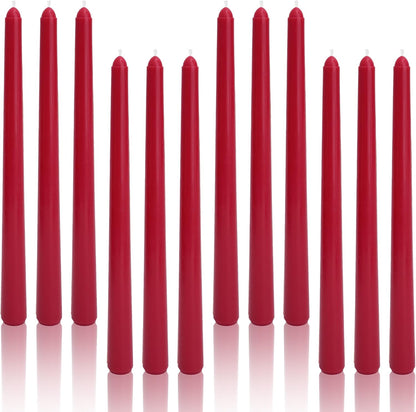 Viyffo Taper Candles, 10 Inch, 4 Pack, Olive Glow – Unscented, Dripless & Smokeless Design, Up to 8 Hour Burn – Long Tall Taper Candlesticks for Wedding, Dinner & Home Decor