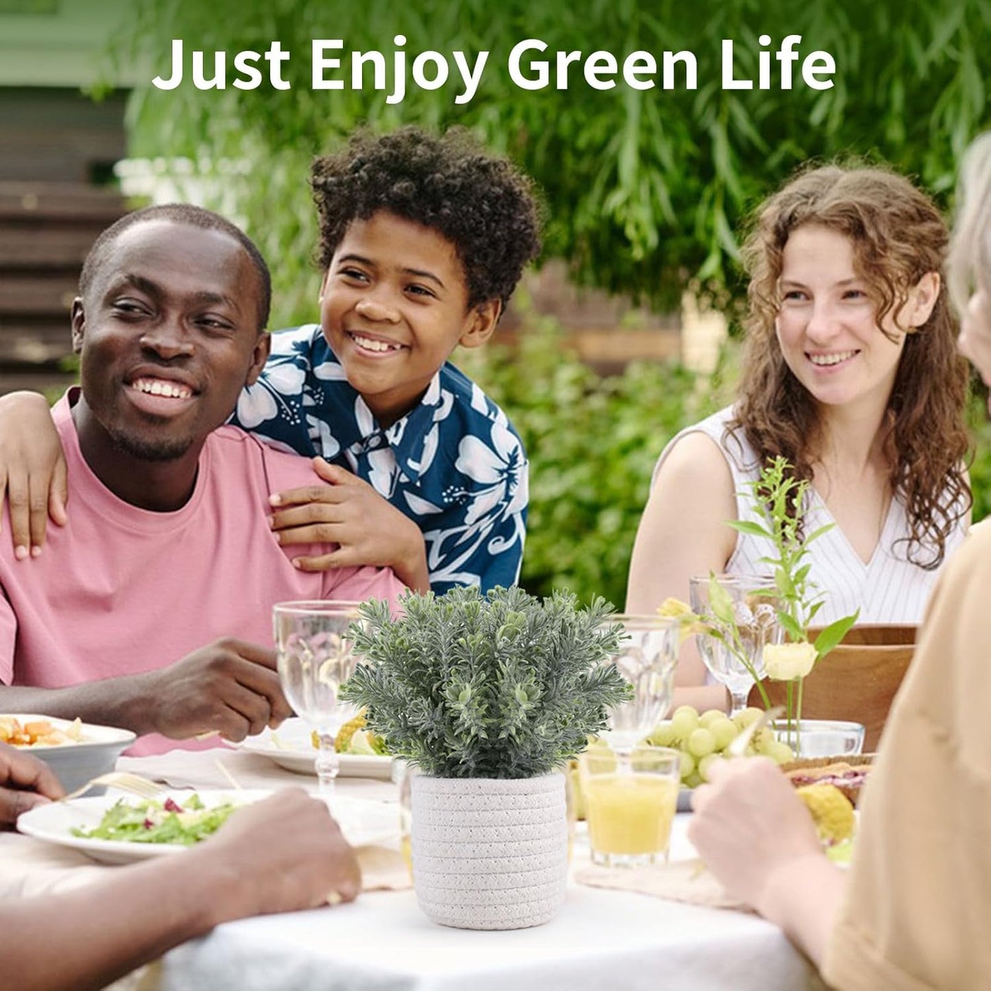Hopewood Faux Plants, Small Fake Plant for Bathroom, Decorative Artificial Plants for Farmhouse Desk Shelf Decor with A Weave Basket (9.8inch)