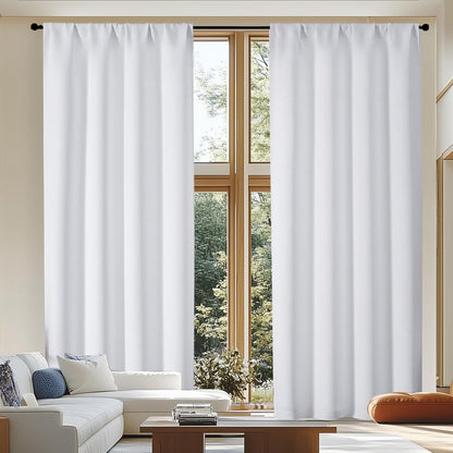 Simplebrand Ava Sage Green Blackout Curtains for Bedroom 63 Inch Length 2 Panels Set, Solid Thermal Insulated Energy Saving Rod Pocket Window Treatment Curtains Blackout Drapes, W40 x L63 Inch, Sage - Colors C