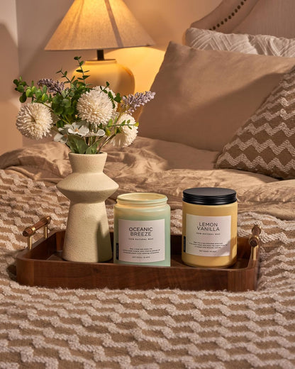 M&SENSE Eucalyptus & Mint Scented Jar Candle, Large 19.4oz Natural Soy Wax, 110-Hour Long Lasting Non-Toxic Clean Burning, Fresh Smelling Home Aromatherapy for Spa Stress Relief, Gifts for Men Women