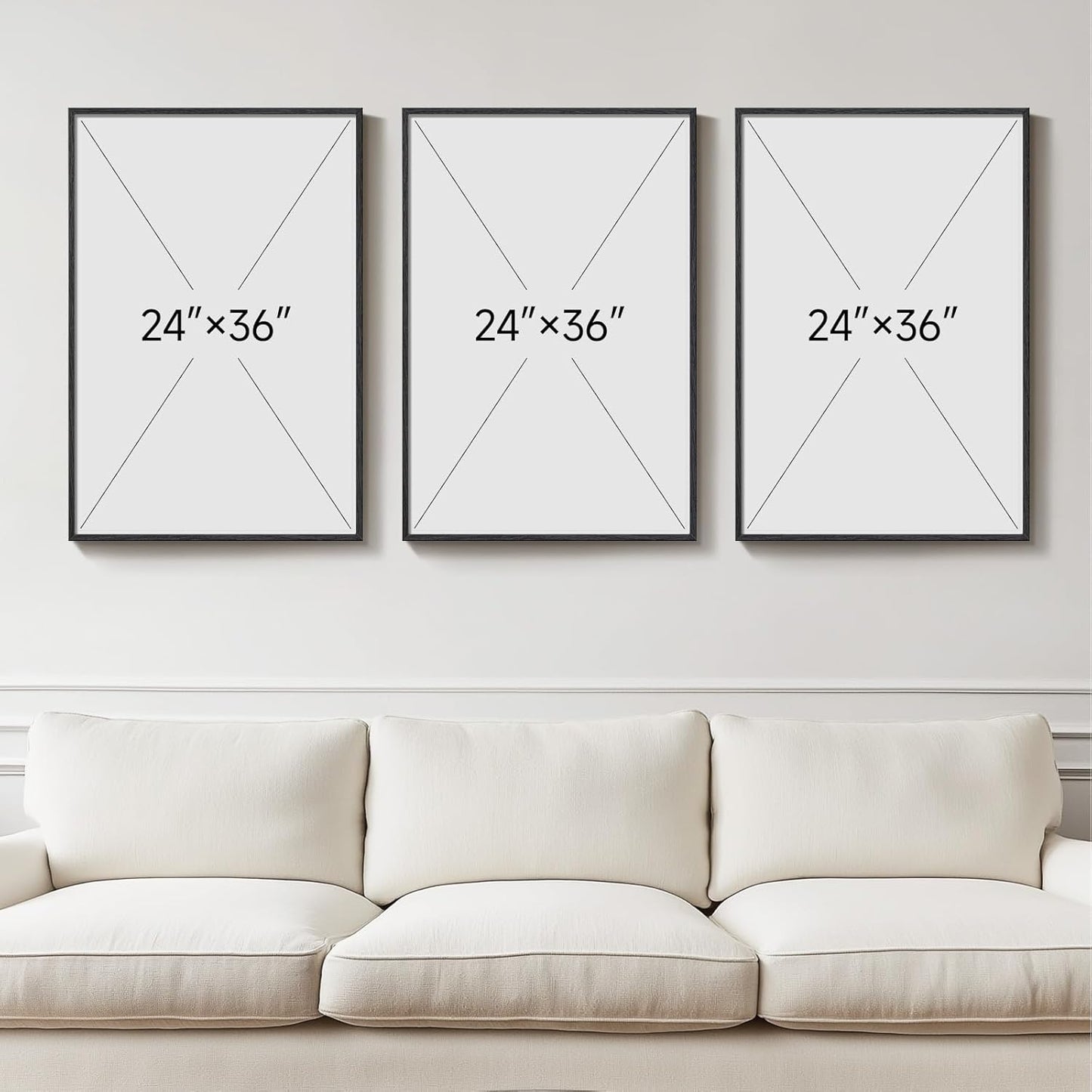 Framed Modern Luxury Gold Wall Art, Set of 3 Piece Contemporary Paintings Artwork for Walls, Golden Prints Pictures with Gold Frame, Wall Decor for Living Room, Hallway, Bedroom, Office 16x24 Inch