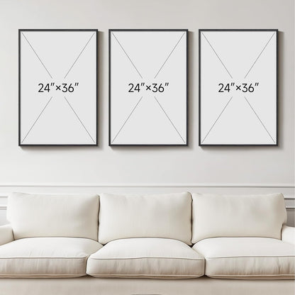 Framed Modern Luxury Gold Wall Art, Set of 3 Piece Contemporary Paintings Artwork for Walls, Golden Prints Pictures with Gold Frame, Wall Decor for Living Room, Hallway, Bedroom, Office 16x24 Inch