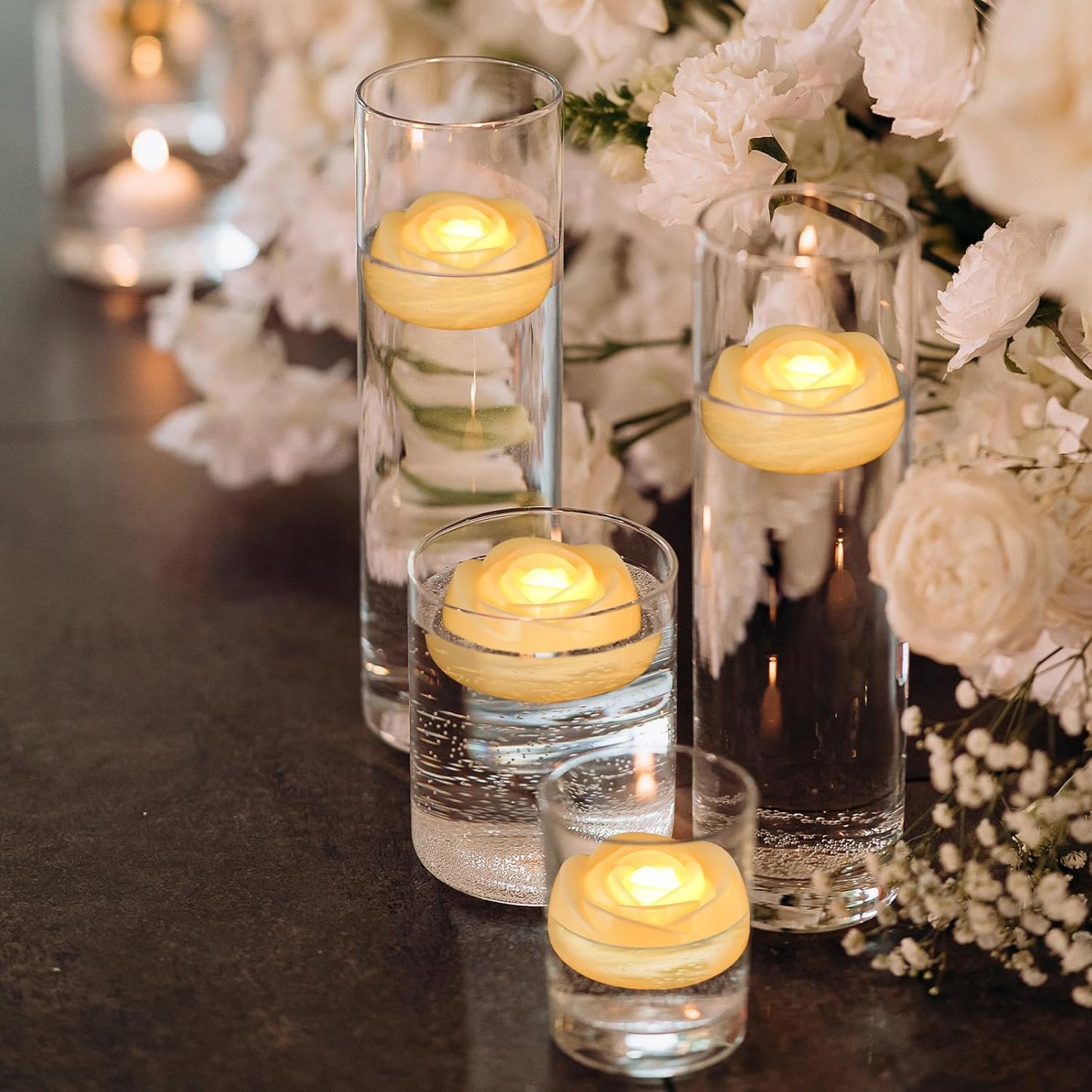Enido Flameless Candles, Color Changing LED Candles(D: 3" x H: 4" 5" 6") Battery Operated Outdoor Waterpoof Candles Plastic Pack of 9 Flameless Pillar Candles