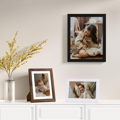 Vittanly 20 Pack Picture Frames Collage Wall Decor, Multi Sizes Including 4pcs 8x10, 8pcs 5x7 and 8pcs 4x6 Photo Frames, Gallery Frame Set for Wall or Tabletop Display, Black, Brown and Dark Grey