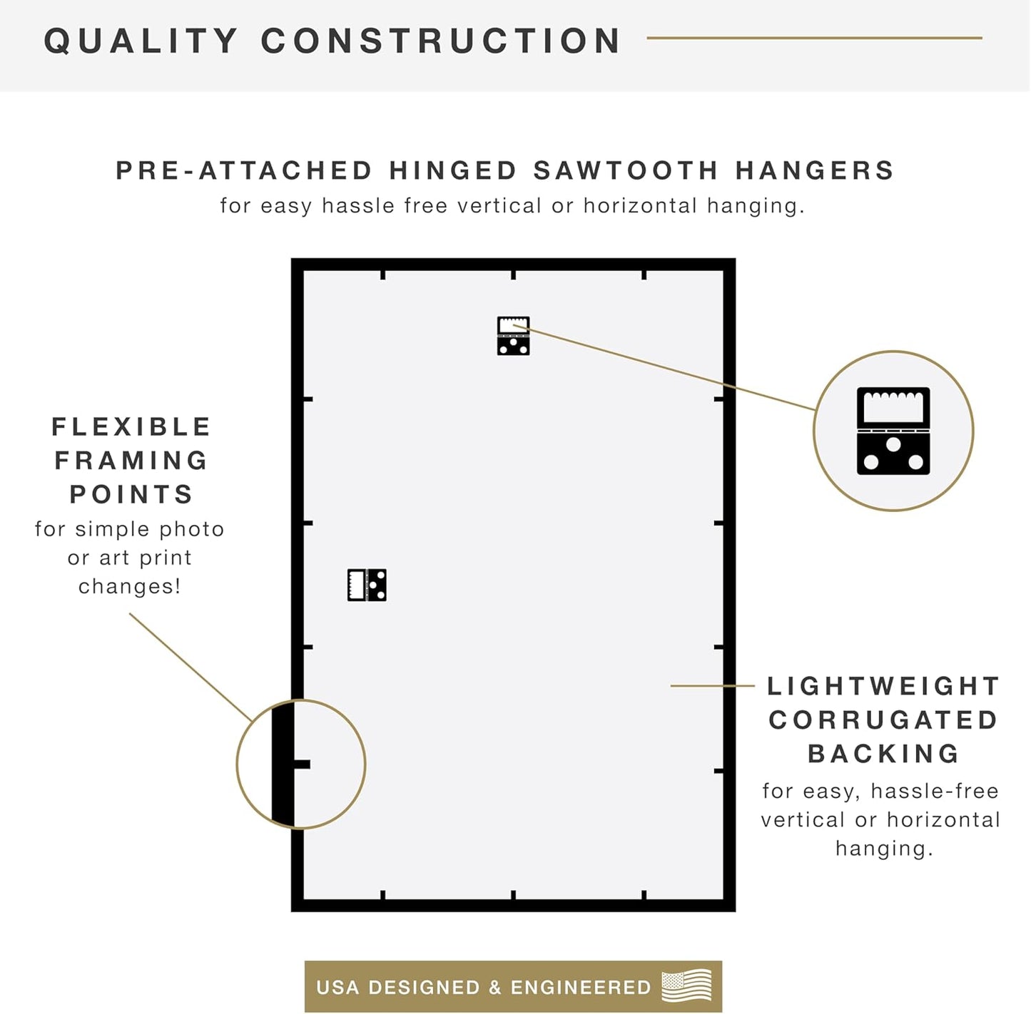 MCS Trendsetter 24x36 Poster Frame Black High-Gloss, Vertical & Horizontal Wall Hanging Large Picture Frame for Photos, Posters & Art Prints (1-Pack)