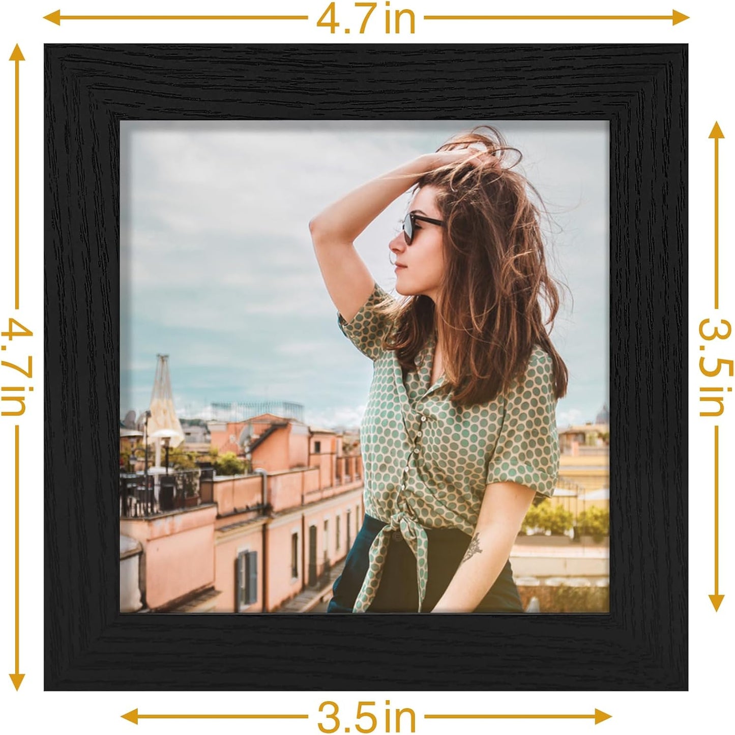 Vittanly 11x14 Picture Frame, Display Pictures 8x10 with Mat or 11x14 without Mat, Photo Frame for Wall Mounting, Black, 1 Pack - Colors A
