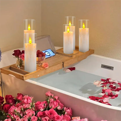 48- Pack of 3 Sizes of LED Flameless Candles.This Candle is Suitable for café, Fancy Restaurant, Bookstore and Other Scenes to Create a Relaxing and Romantic Atmosphere.