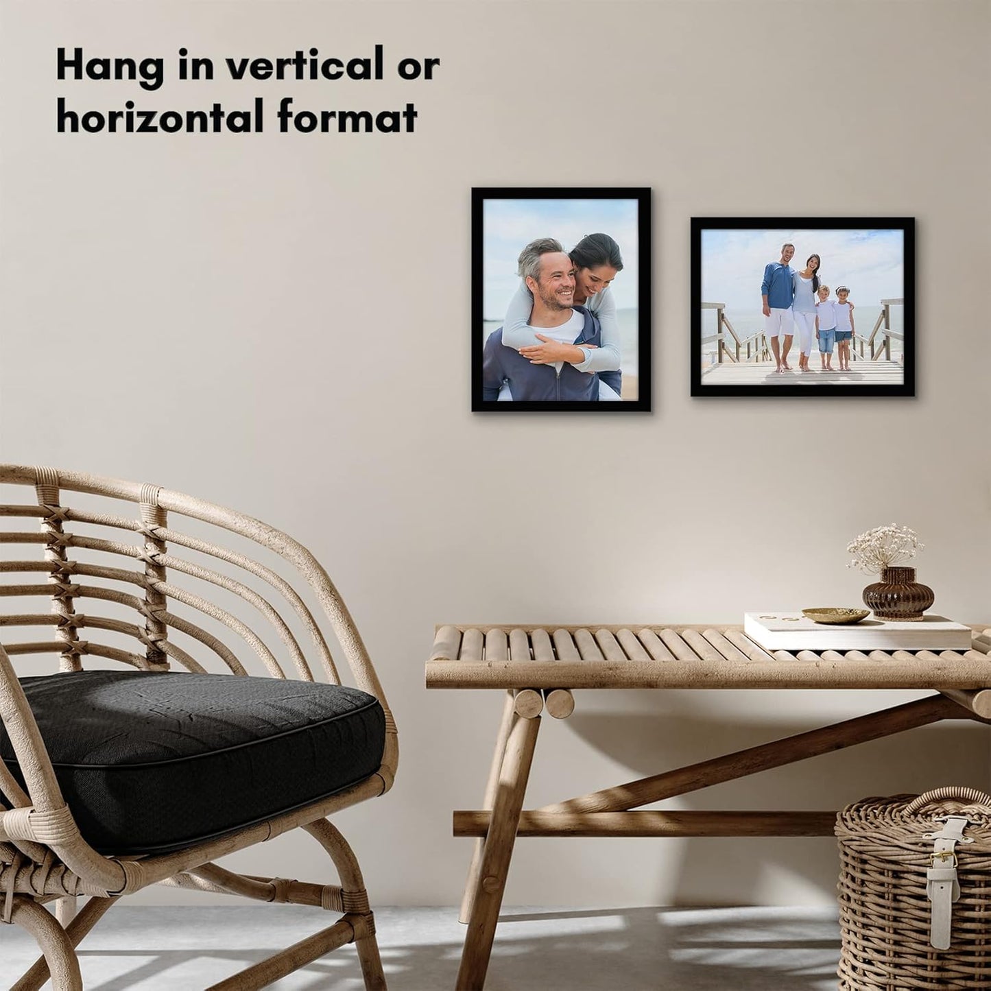 Americanflat 12x18 Poster Frame with Shatter-Resistant Glass - Signature Collection - Gallery-Style Frames Made of Engineered Wood - Photo Frame for Wall Display - Black - Colors B