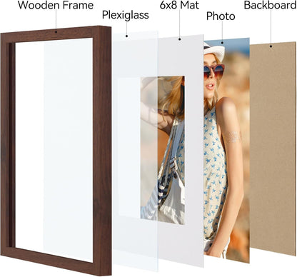Vittanly 11x14 Picture Frame, Display Pictures 8x10 with Mat or 11x14 without Mat, Photo Frame for Wall Mounting, Black, 1 Pack - Colors B