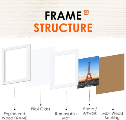 FIXSMITH 10 Pack Picture Frames Collage Wall Decor for Mounting or Tabletop Display, Gallery Wall Frame Set with Two 8x10 Black Frames, Four 5x7 Frames and Four 4x6 Frames, Multi-Pack Photo Frame Set