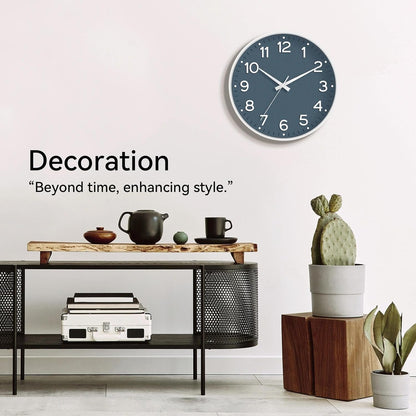 Roymnie Wall Clock Green, Silent Wall Clocks Battery Operated 8 Inch-Modern Non Ticking Analog Clock Decorative for Kitchen Office Bathroom Bedroom(Gold)