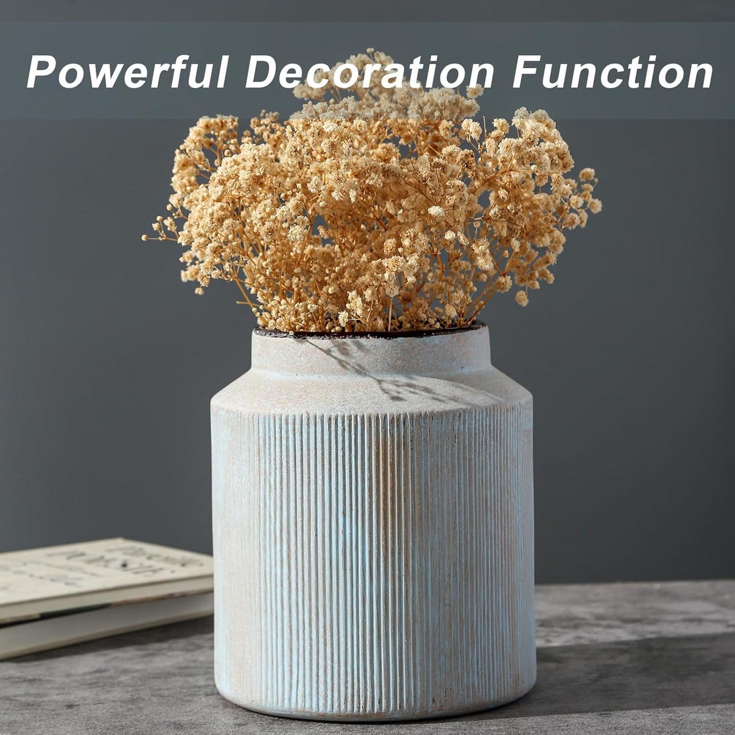 Rustic Vases for Home Decor. Ceramic Vase for Dining Table Decor. Terracotta Decorative Vase 6.1IN. ZSHLXM