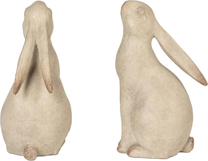 Creative Co-Op Decorative Resin Rabbit Bookends, Bronze, Set of 2