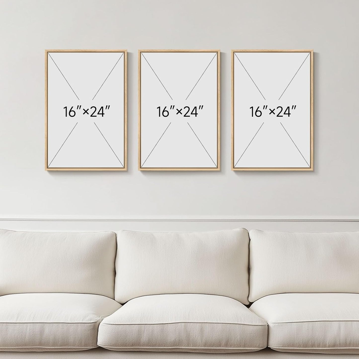 Large Framed Black and White Abstract Wall Art for Living Room, 3 Piece Big Modern Canvas Prints Paintings Artwork for Walls, Minimalist Abstract Art Pictures for Hallway, Office Wall Decor 24x36 In