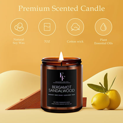 Scented Candles for Home Scented Aromatherapy Candles, 4 Pack 28 Oz Soy Wax Candle Gift Set Valentine's Day Gift for Women Men (Lavender/Vanilla//Sandalwood Rose/Moroccan Amber)