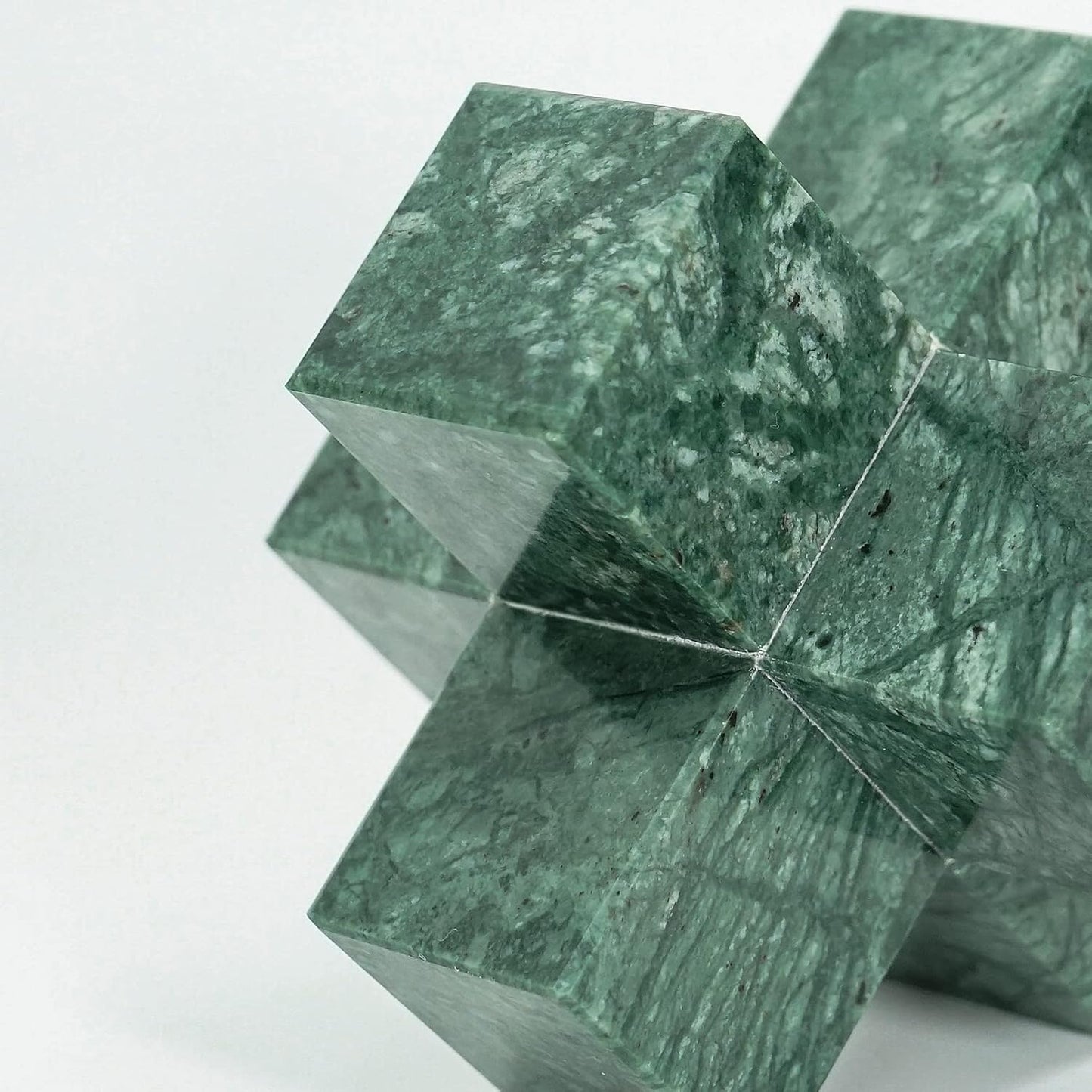 DreamsEden Small Geometric Sculpture, Metal Cube Decorative Ornaments Modern Home Decor Accent
