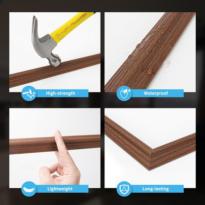 Art3d Pre-Cut Wall Molding Set of 6 pcs, Ready-to-Assemble Wainscoting Panels for Interior Wall Décor Living Room Bedroom Accent Wall - Installed with Glue, 3 Top 3 Bottom