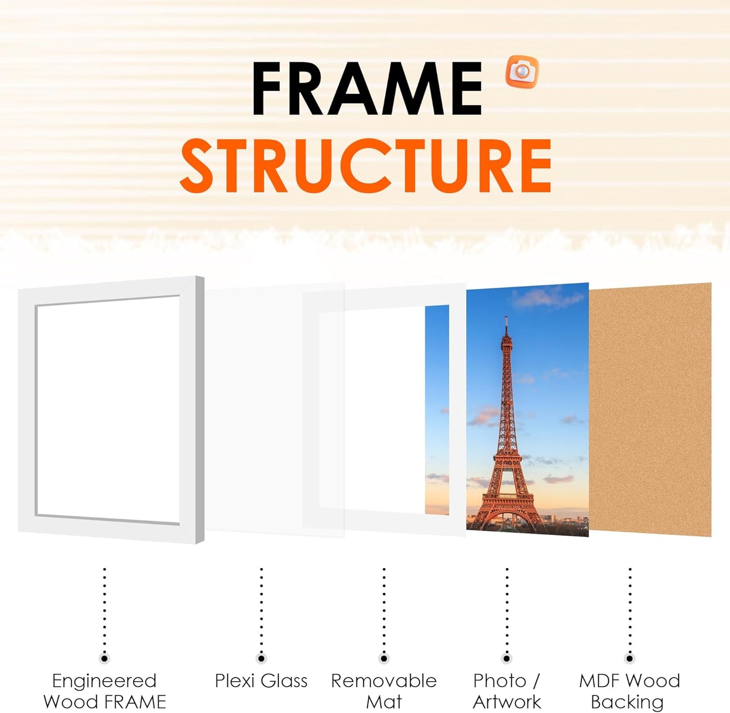FIXSMITH 10 Pack Picture Frames Collage Wall Decor for Mounting or Tabletop Display, Gallery Wall Frame Set with Two 8x10 Black Frames, Four 5x7 Frames and Four 4x6 Frames, Multi-Pack Photo Frame Set