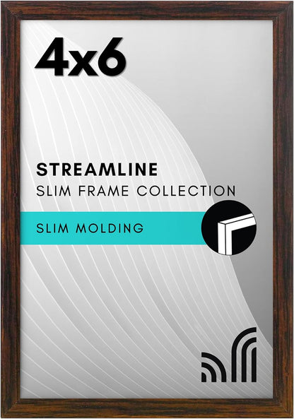 Americanflat 24x36 Poster Frame with Polished Plexiglass - Streamline Collection - Thin Border Picture Frame for Wall Display - Hanging Hardware Included - Black - Colors A