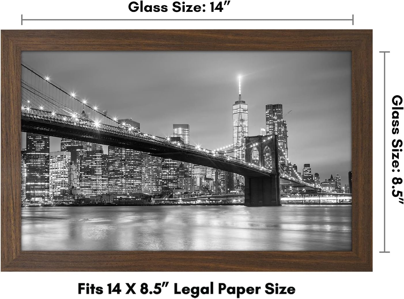 Americanflat 12x18 Poster Frame with Shatter-Resistant Glass - Signature Collection - Gallery-Style Frames Made of Engineered Wood - Photo Frame for Wall Display - Black - Colors A