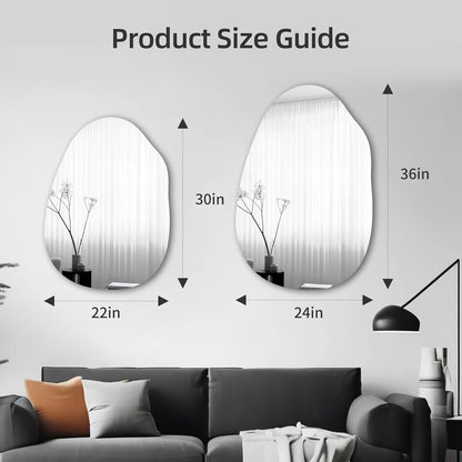 White Round Mirror 30 Inch, Circle Wall Mirrors for Bathroom, Bedroom Living Room or Entryway