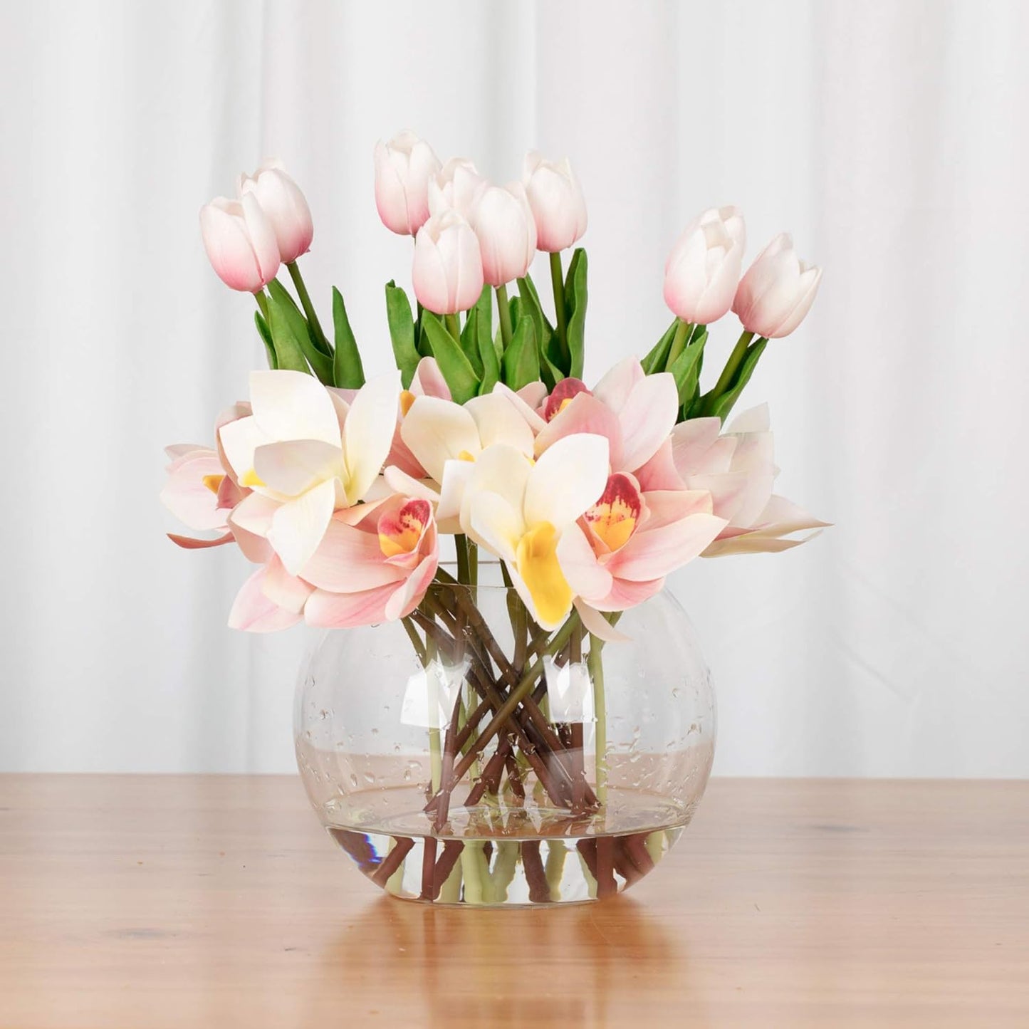WGV Bowl Glass Vase, Diameter 6", Height 4.5", Open Width 4", (Multiple Sizes Choices) Clear Bubble Planter Terrarium Fish Bowl for Wedding Event Home Decor, 1 Piece (VBW0006A)
