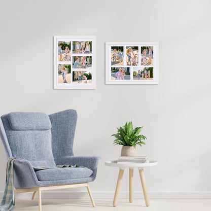 PHAREGE 5 Openings 4x6 Picture Frame Collage Black 4 Pack, 11x14 Poster Frame Set of 4, Display Family Wedding Photos Horizontal or Vertical on The Wall