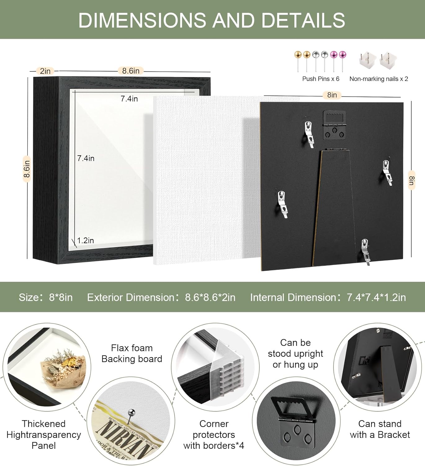 11x14 Shadow Box Display Case Picture Frame with Soft Linen Back, Large Deep Black Shadow Box 11x14 for Flowers Medal Display Case Jersey pet Graduation Memorabilia Baby Ltems Crafts Photos
