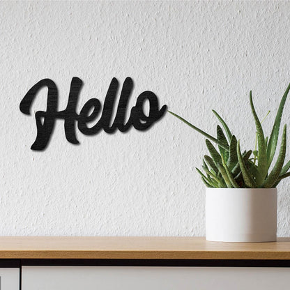 CREATCABIN Wood Cutout Family Arrow Sign Laser Cut Wooden Wall Decor Sculpture Hanging Decor Wall Art Decoration for Home Gallery Office Front Door Black 11.9" x 4.3"