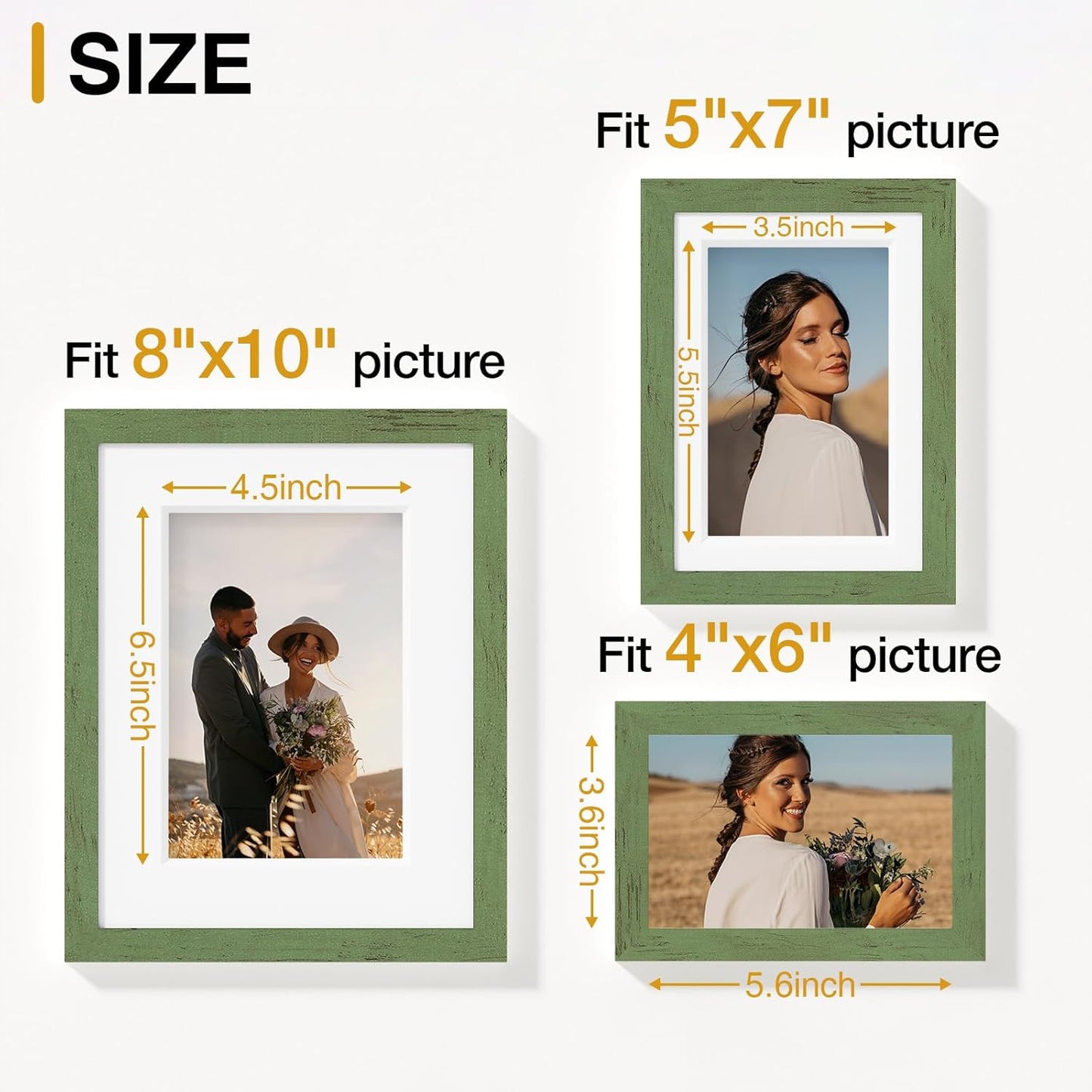 Vittanly 15 Pack Picture Frames Collage Wall Decor for Mounting or Tabletop Display, Gallery Frame Set for Family, Multi Sizes Including 3pcs 8x10, 6pcs 5x7, 6pcs 4x6, Black