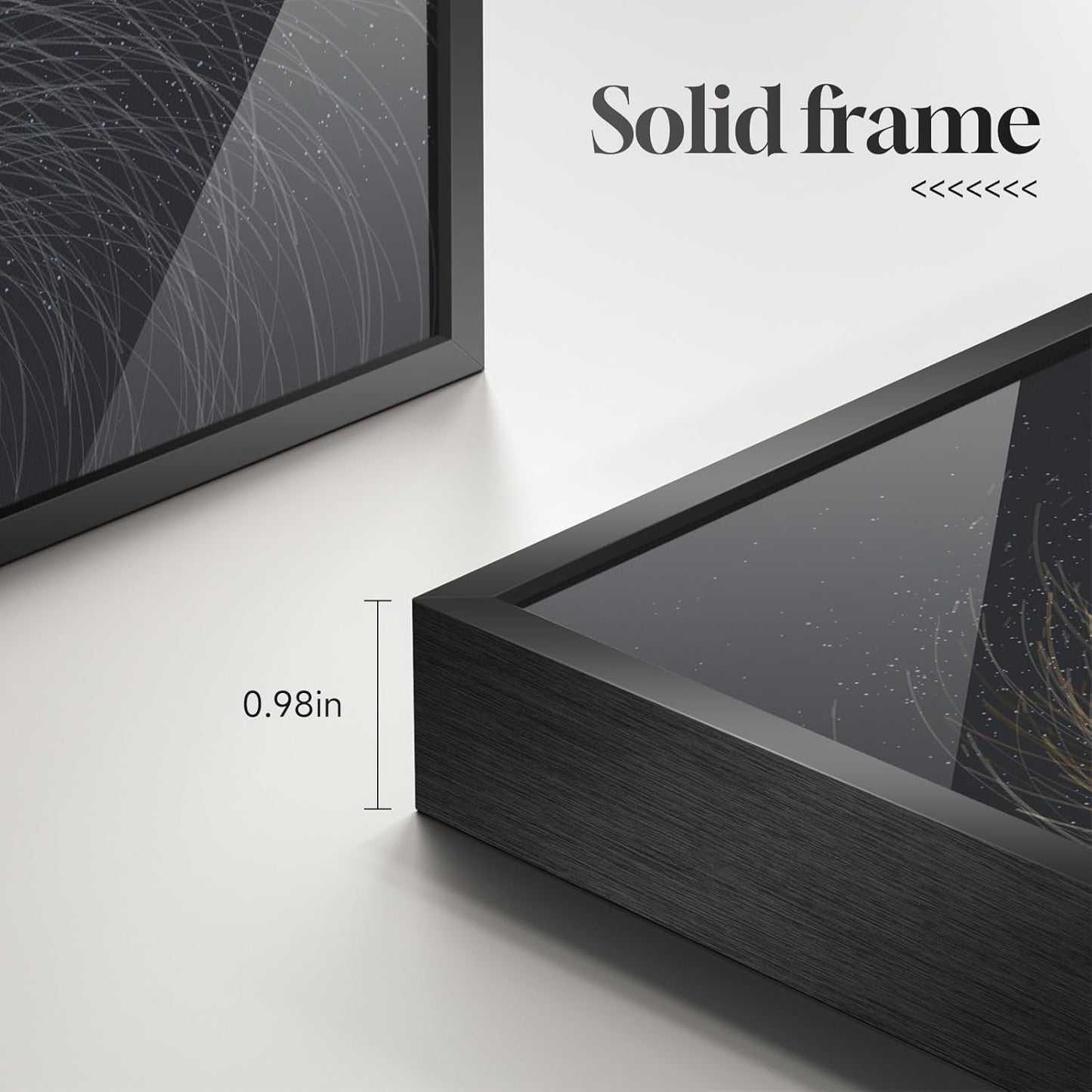 Framed Modern Luxury Gold Wall Art, Set of 3 Piece Contemporary Paintings Artwork for Walls, Golden Prints Pictures with Gold Frame, Wall Decor for Living Room, Hallway, Bedroom, Office 16x24 Inch