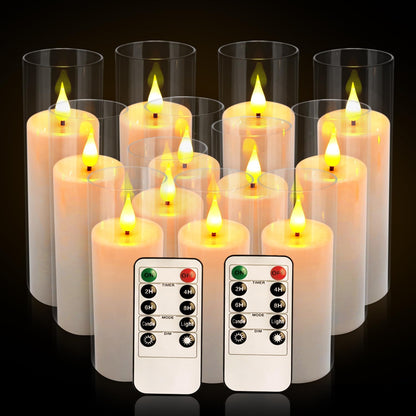 48- Pack of 3 Sizes of LED Flameless Candles.This Candle is Suitable for café, Fancy Restaurant, Bookstore and Other Scenes to Create a Relaxing and Romantic Atmosphere.