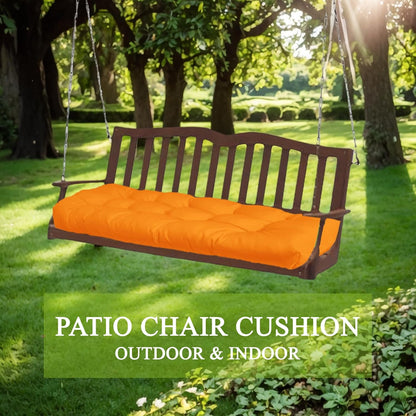 MTMR Outdoor Bench Cushion-44X19 Water-Repellent Tufted Porch Swing Cushions with High Elasticity PP Cotton and Ties Fade-Resistant Patio Outdoor Chair Cushion for Bench Furniture, Indoor Seat Cushion