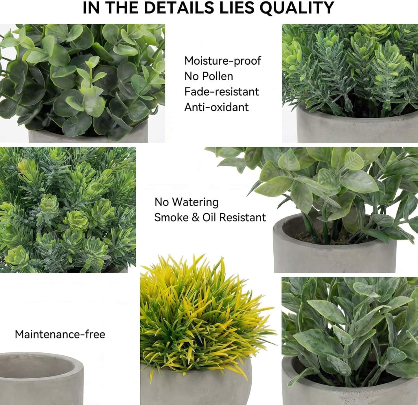 3 Pack Mini Potted Fake Plants Artificial Eucalyptus & Greenery Topiaries with 6 Butterflies,Artificial Plants for Shelf Desk Home Bathroom Farmhouse Room Coffee Table Decor
