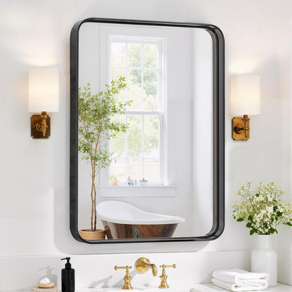 Round Wall Mirror 30 Inch Gold Vanity Mirror with Metal Frame, Modern Circle for Bathroom, Entryway, Bedroom, Living Room, Wall Mounted Decorative Mirrors
