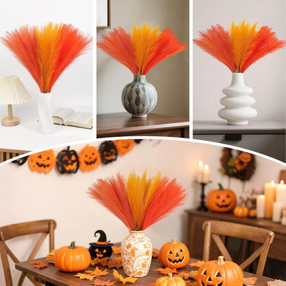 30pcs Pampas Grass Decor,21" Artificial Pompous Grass Bulk,Small Vase Filler Pompas Grass for Home Wedding Living Room Wall Party Decoration (Beige,Light Brown, 21 Inch 30 Pcs)