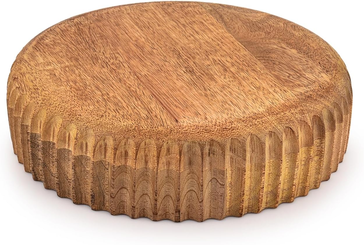 Kimona Fruit Bowls Wooden Fruit Bowl or Candy Bowl, Elevate Your Space With A Unique Bowl Centerpiece (10" X 10" X 2.5")