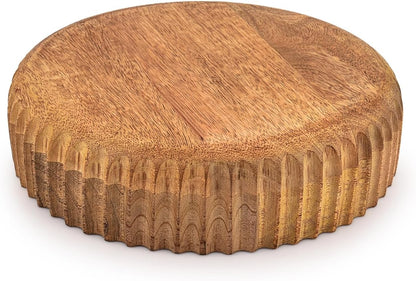 Kimona Fruit Bowls Wooden Fruit Bowl or Candy Bowl, Elevate Your Space With A Unique Bowl Centerpiece (10" X 10" X 2.5")