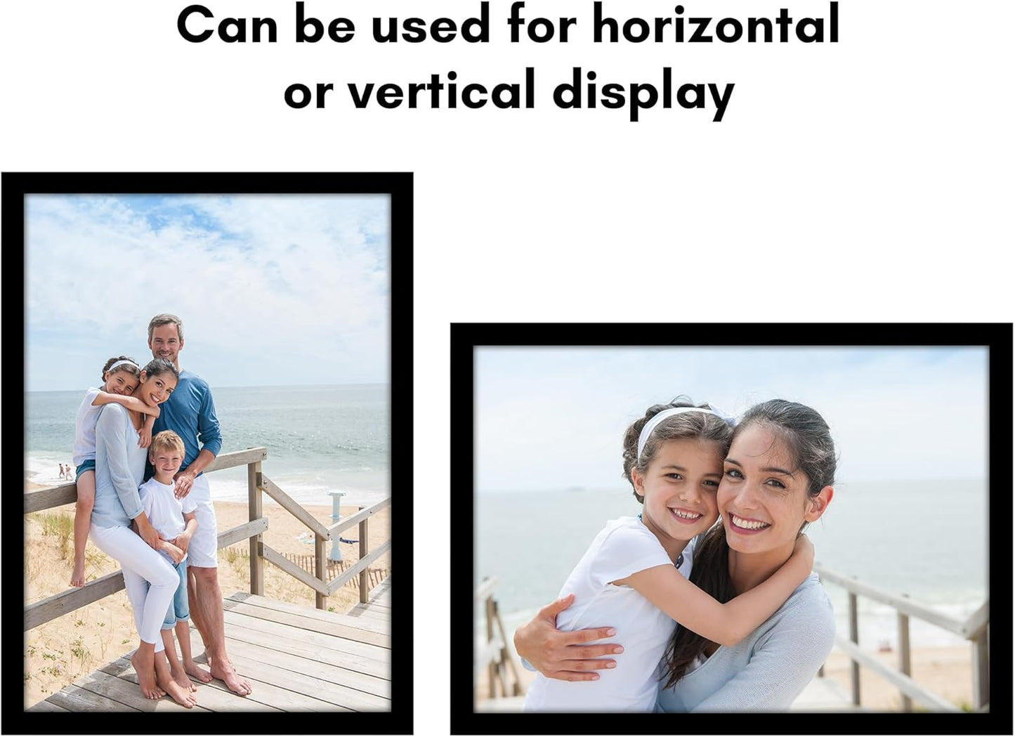 Americanflat 16x20 Picture Frame with Polished Plexiglass - Black Picture Frame - Wide Photo Frames Made of Engineered Wood for Vertical or Horizontal Wall Display - Epic Collection - Black - Colors B