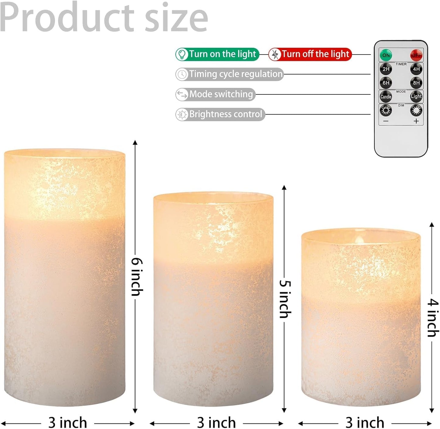 ANGELLOONG Flickering Flameless Candles, Realistic Battery Operated Candles with Remote and Timer, Set of 3 LED Candles for Room Fall Home Wedding Decor Centerpieces Table Party Valentines Decorations