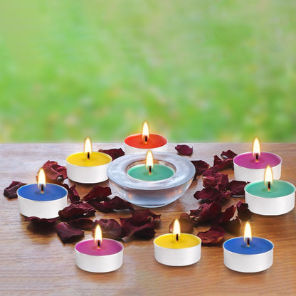 Rose Scented Candle Tealight Candles in Clear Cup, 8 Hours Consistent Smkless Clean Burning, Great for Valentine's Day Holiday, Wedding, Spa, Emergency and Home Decoration（Pink，50 Pack）