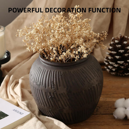 Rustic Vases for Home Decor. Ceramic Vase for Dining Table Decor. Terracotta Decorative Vase 6.1IN. ZSHLXM